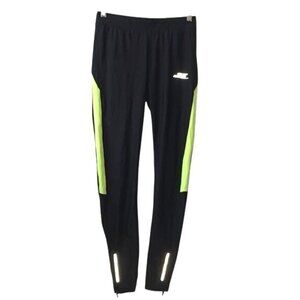 Skechers Performance Black & Neon Yellow Reflective Athletic Pants M
